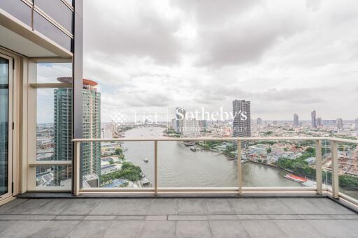 balcony with city and river view