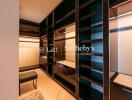 Spacious walk-in closet with ample storage space