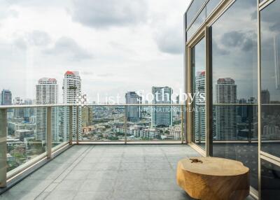 View from balcony showing city skyline