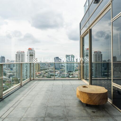 View from balcony showing city skyline