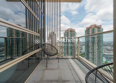 Private balcony with city view