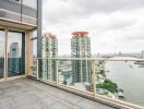 Balcony with city view