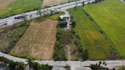 Land for sale 1 Rai 2 Ngan 98.2 Sqw , good location near nong chom intersection 2 km, Sanphisuea, Muang, Chiang Mai