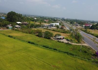 Land for sale 1 Rai 2 Ngan 98.2 Sqw , good location near nong chom intersection 2 km, Sanphisuea, Muang, Chiang Mai