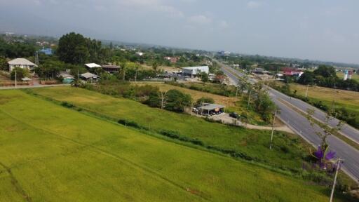 Land for sale 1 Rai 2 Ngan 98.2 Sqw , good location near nong chom intersection 2 km, Sanphisuea, Muang, Chiang Mai