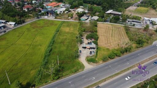 Land for sale 1 Rai 2 Ngan 98.2 Sqw , good location near nong chom intersection 2 km, Sanphisuea, Muang, Chiang Mai