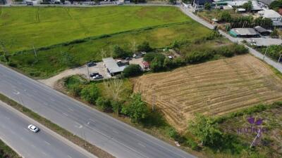 Land for sale 1 Rai 2 Ngan 98.2 Sqw , good location near nong chom intersection 2 km, Sanphisuea, Muang, Chiang Mai