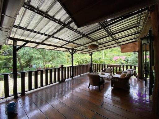 Countryside living. Riverfront 4 Bedroom teak house on a farm surrounded by beautiful mountain view. Chiang Dao, Chiang Mai