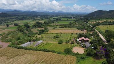 Countryside living. Riverfront 4 Bedroom teak house on a farm surrounded by beautiful mountain view. Chiang Dao, Chiang Mai