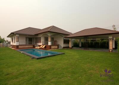 New 4 Bedroom House with Private Swimming Pool For Sale in Doi Saket Countryside. Chiang Mai.