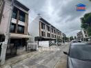 Street view of modern residential buildings