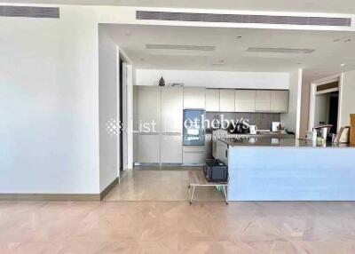 Modern kitchen with island and built-in appliances