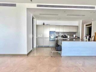 Modern kitchen with island and built-in appliances