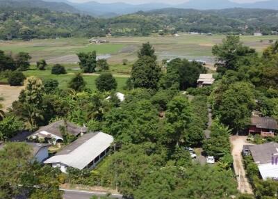 Beautiful rice field land surrounded by mountains land size 5 rai 2 ngan 22 wah in Saluang, Mae Rim, Chiang Mai