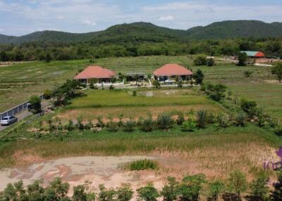 Wonderful established self-sufficient farm for sale with 2 well-built houses in the countryside in Lamphun