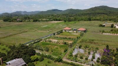 Wonderful established self-sufficient farm for sale with 2 well-built houses in the countryside in Lamphun