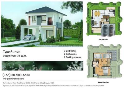 Brand new 3 Bedroom House For Sale New Project Sansai Chiang Mai