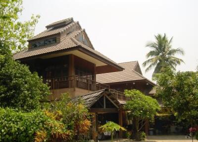 Elegant Comtemporary Thai Teak Home For Sale Large Land Mae Rim Chiang Mai