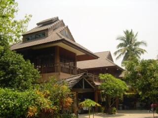 Elegant Comtemporary Thai Teak Home For Sale Large Land Mae Rim Chiang Mai