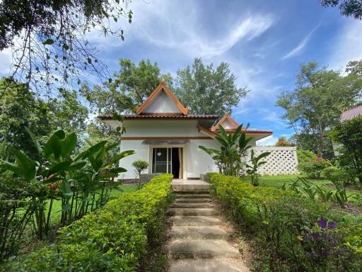 Lovely 1-2 bedrooms split level home amongst trees. The house is on a large property in Mae Rim with a few other houses. Mae Rim Chiang Mai