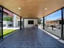 Covered outdoor area with tiled flooring