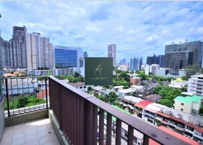 Balcony view of the city skyline