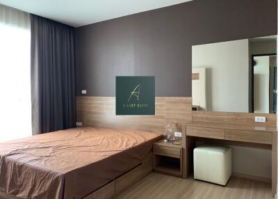 Stylish and comfortable bedroom with modern furniture