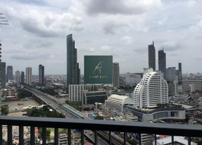 balcony with city skyline view