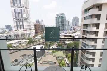 View from balcony with cityscape