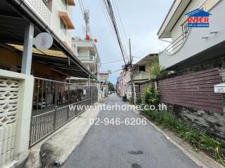 Street view of residential buildings