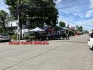 Street view of a residential area