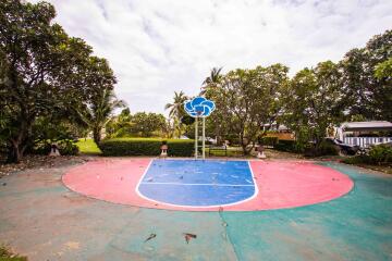 Outdoor basketball court