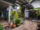 Charming outdoor patio with seating area