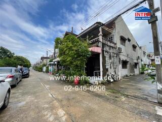 Street view of residential buildings