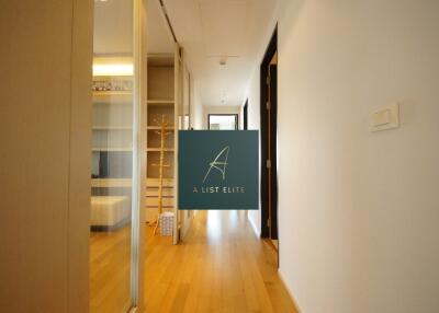 Clean and modern hallway with wooden flooring