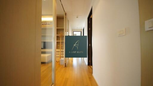 Clean and modern hallway with wooden flooring