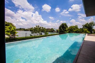 Outdoor swimming pool with scenic view