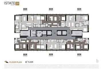 Detailed floor plan of 36th floor in State 39 Summit building