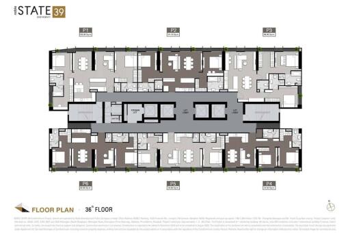 Floor plan of 36th floor