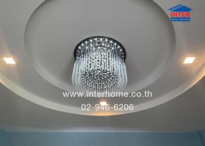 ceiling with modern chandelier