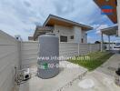 Outdoor area with water tank