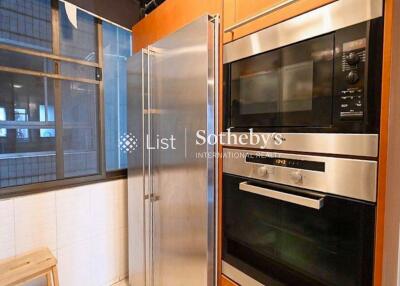 Modern kitchen with stainless steel appliances