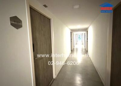 Apartment hallway with doors