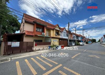 Street view of residential buildings