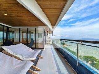 Spacious balcony with ocean view