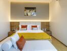 Modern bedroom with stylish decor