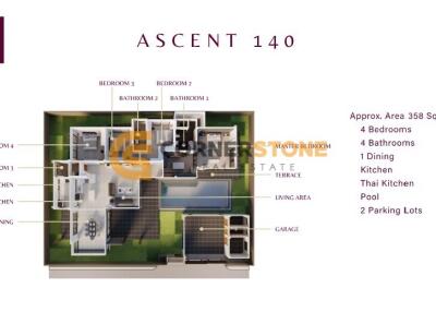 4 bedroom House in Baan Ascent Pattaya Huay Yai