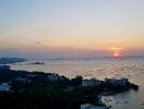 Sunset view of the sea from a high vantage point