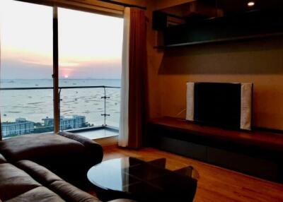 Living room with a view of the sunset