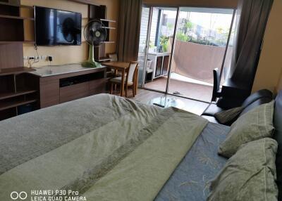 Spacious bedroom with direct balcony access